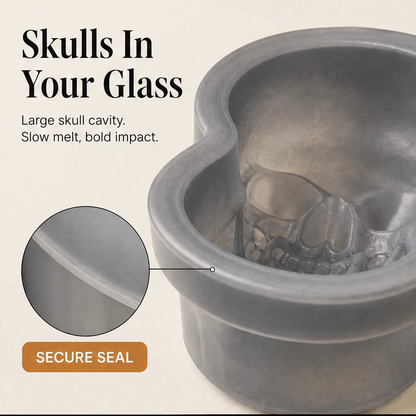 Frostbane – Slow-Melting 3D Skull Silicone Ice Mold for Whiskey & Cocktails + 50% OFF