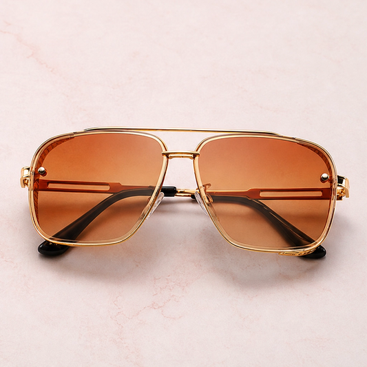 Halsted™ – Retro Double-Bridge Metal Frame Sunglasses with UV400 Protection + 50% OFF