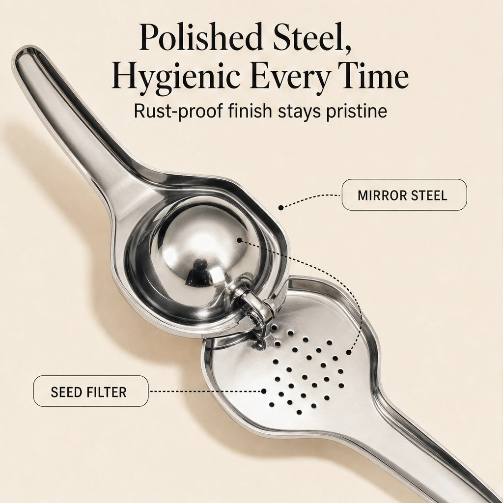 Zestwell™ – Stainless Steel Hand Press Citrus Squeezer for Lemons, Limes & Oranges + 50% OFF