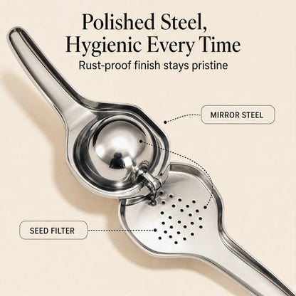 Zestwell™ – Stainless Steel Hand Press Citrus Squeezer for Lemons, Limes & Oranges + 50% OFF