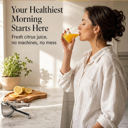 Zestwell™ – Stainless Steel Hand Press Citrus Squeezer for Lemons, Limes & Oranges + 50% OFF