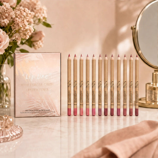 Pouté™ – Velvet Matte Lip Liner Set | 12 Smudge-Proof Shades + 50% OFF