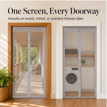 Breezegate™ – Reinforced Magnetic Screen Door, No-Drill Install + 50% OFF