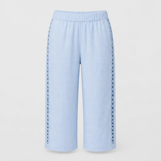 Eyelette™ – High-Waist Lace-Cutout Capri Pants for Women + 50% OFF