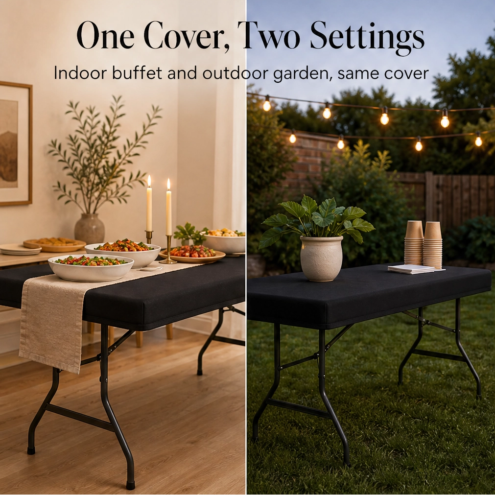 Tablecroft™ – Stretch-Fit Waterproof Elastic-Edge Table Cover + 50% OFF