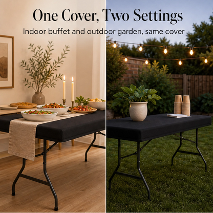 Tablecroft™ – Stretch-Fit Waterproof Elastic-Edge Table Cover + 50% OFF