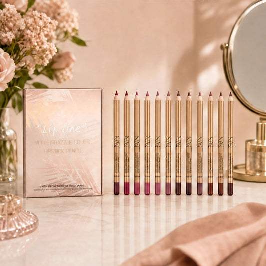 Pouté™ – Velvet Matte Lip Liner Set | 12 Smudge-Proof Shades + 50% OFF