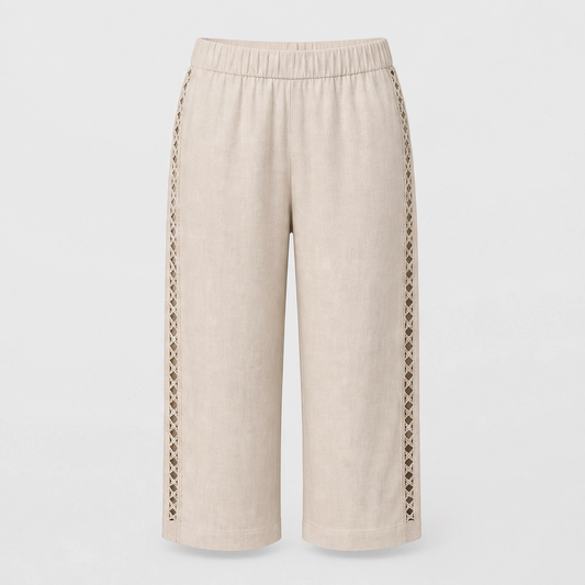 Eyelette™ – High-Waist Lace-Cutout Capri Pants for Women + 50% OFF