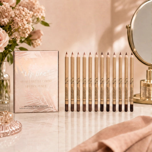 Pouté™ – Velvet Matte Lip Liner Set | 12 Smudge-Proof Shades + 50% OFF