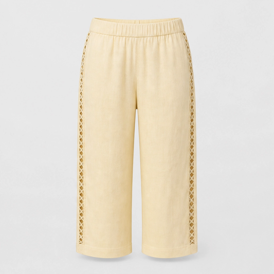 Eyelette™ – High-Waist Lace-Cutout Capri Pants for Women + 50% OFF