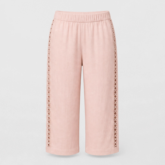 Eyelette™ – High-Waist Lace-Cutout Capri Pants for Women + 50% OFF