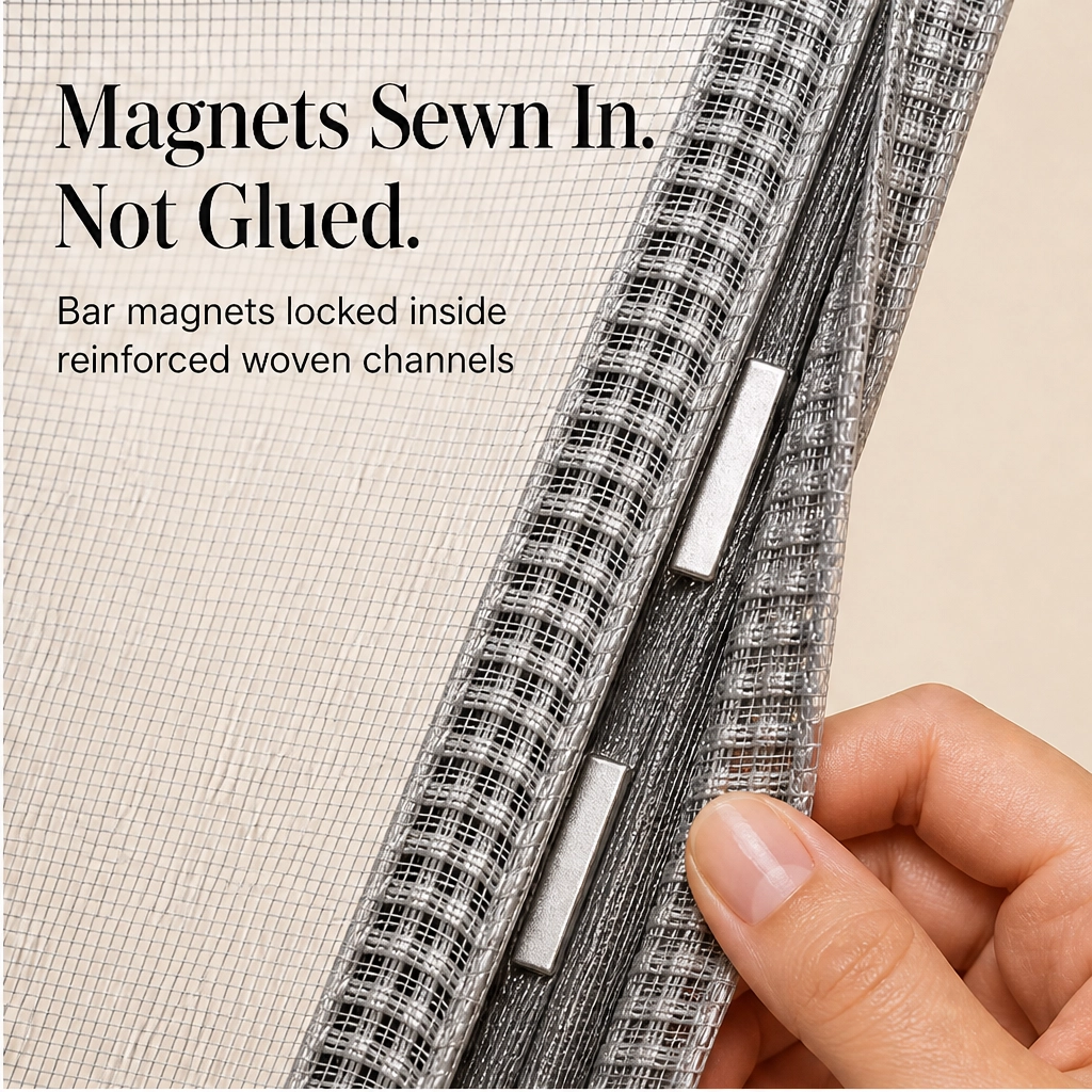 Breezegate™ – Reinforced Magnetic Screen Door, No-Drill Install + 50% OFF