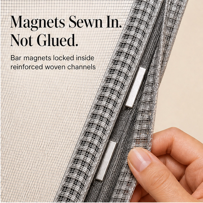 Breezegate™ – Reinforced Magnetic Screen Door, No-Drill Install + 50% OFF