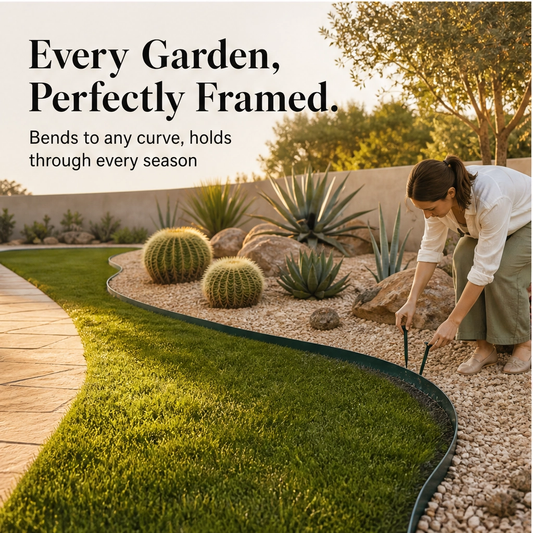 Vergemont – No-Dig Weatherproof Lawn Edging Roll with 30 Anchor Spikes + 50% OFF