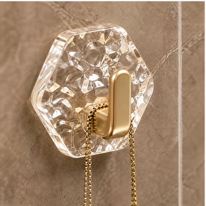 Prismhold – No-Drill Waterproof Crystal Adhesive Wall Hooks + 50% OFF