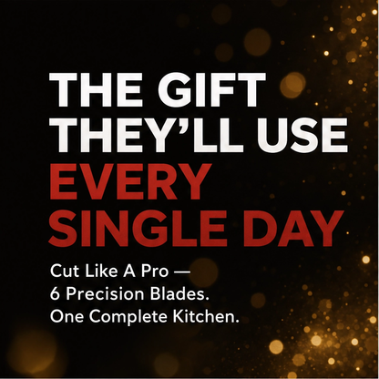 Emberforge – Hammered V-Edge 6-Piece Stainless Steel Kitchen Knife Set + 50% OFF