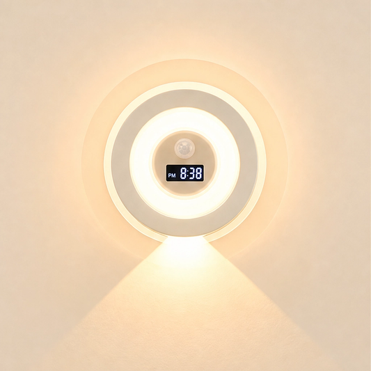 Duskell – Motion Sensor LED Night Light With Digital Clock & 3 Light Modes + 50% OFF