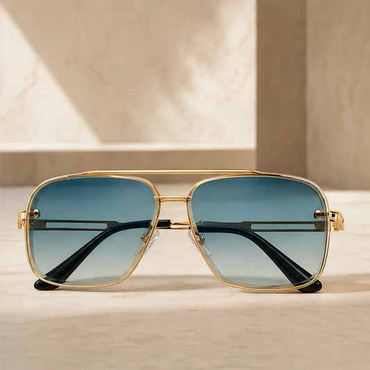 Halsted™ – Retro Double-Bridge Metal Frame Sunglasses with UV400 Protection + 50% OFF