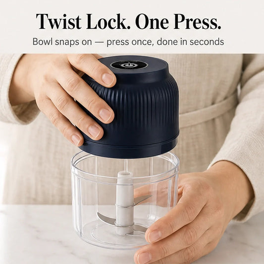 Julienne – One-Press Mini Electric Food Chopper for Fast, Mess-Free Prep + 50% OFF