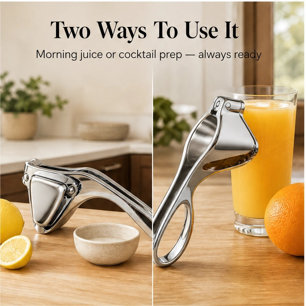 Zestwell™ – Stainless Steel Hand Press Citrus Squeezer for Lemons, Limes & Oranges + 50% OFF