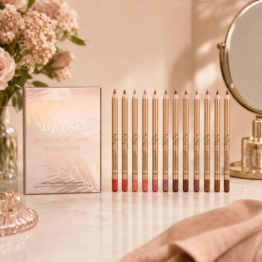 Pouté™ – Velvet Matte Lip Liner Set | 12 Smudge-Proof Shades + 50% OFF