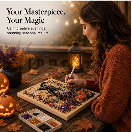 Emberloom – Cozy Halloween Pearl Art DIY Craft Kit + Buy 1 GET 1 FREE