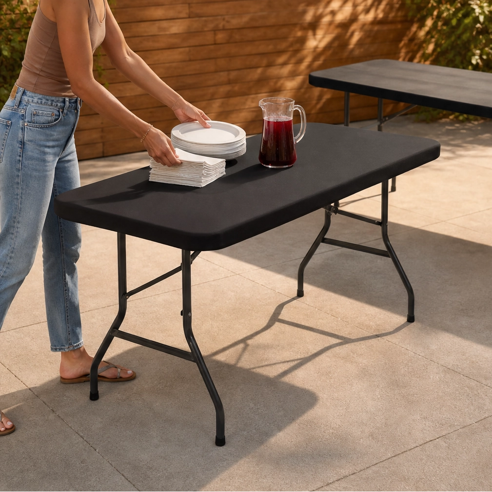 Tablecroft™ – Stretch-Fit Waterproof Elastic-Edge Table Cover + 50% OFF