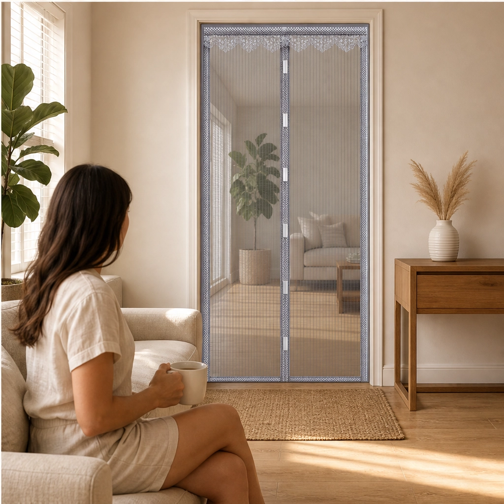 Breezegate™ – Reinforced Magnetic Screen Door, No-Drill Install + 50% OFF