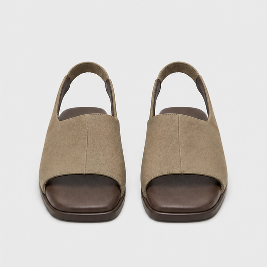 Salenza™ – Square-Toe Elastic Slingback Sandals for Women + 50% OFF