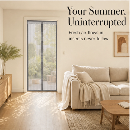 Breezegate™ – Reinforced Magnetic Screen Door, No-Drill Install + 50% OFF