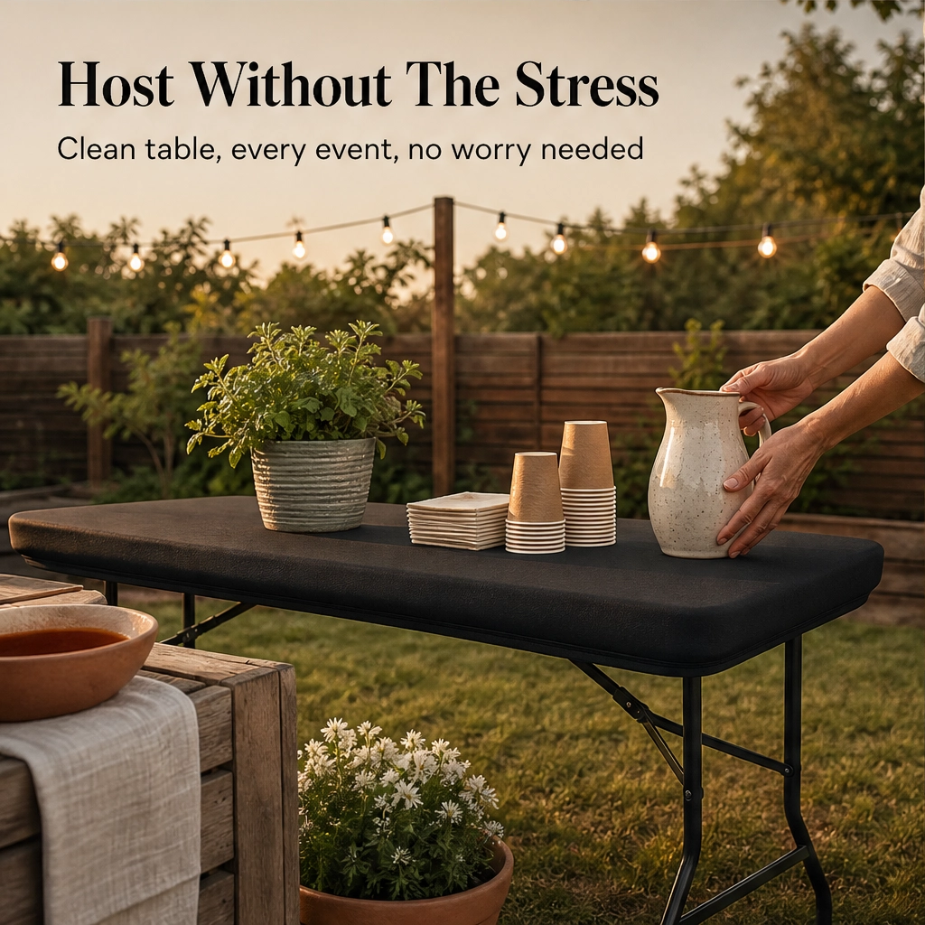 Tablecroft™ – Stretch-Fit Waterproof Elastic-Edge Table Cover + 50% OFF