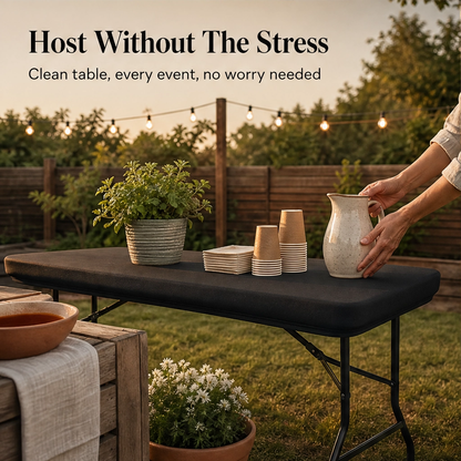 Tablecroft™ – Stretch-Fit Waterproof Elastic-Edge Table Cover + 50% OFF