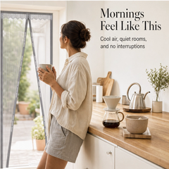 Breezegate™ – Reinforced Magnetic Screen Door, No-Drill Install + 50% OFF