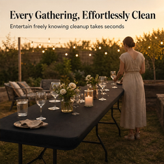 Tablecroft™ – Stretch-Fit Waterproof Elastic-Edge Table Cover + 50% OFF