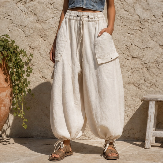Driften™ – Breathable Cotton-Linen Lantern Pants with Deep Pockets + 50% OFF