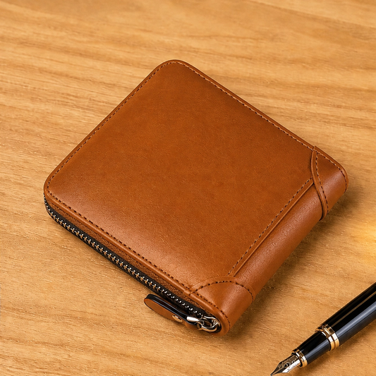 Vaulden – RFID-Blocking Zip-Around Slim Leather Wallet with ID Window + 50% OFF