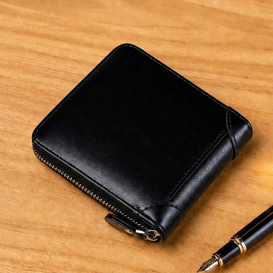 Vaulden – RFID-Blocking Zip-Around Slim Leather Wallet with ID Window + 50% OFF