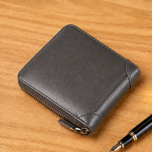 Vaulden – RFID-Blocking Zip-Around Slim Leather Wallet with ID Window + 50% OFF
