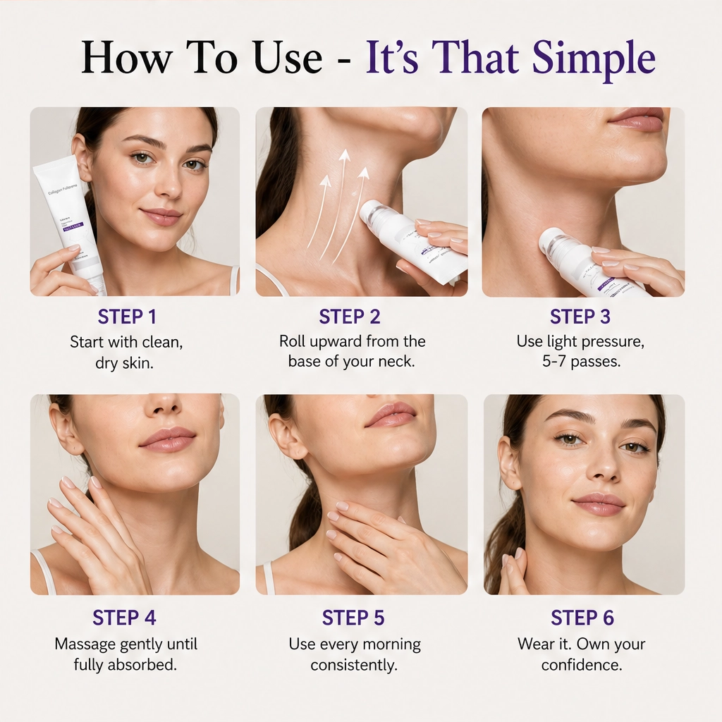 Nuvelle – Roller Massage Neck Cream with Collagen & Hyaluronic Acid + Buy 1 Get 1 FREE