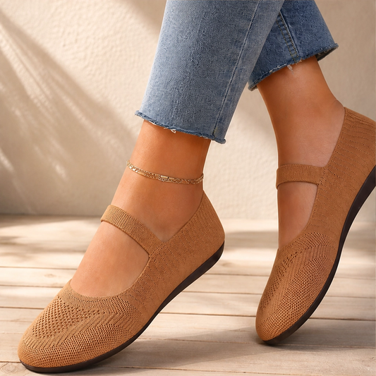 Sollora™ – Breathable Knit Cushioned Slip-On Flats for Women + 50% OFF