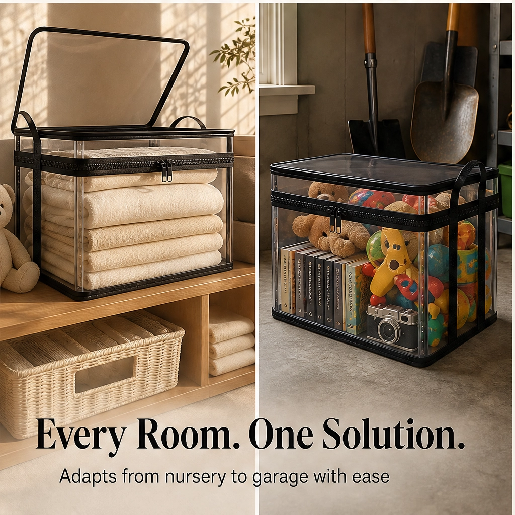 Clarivault™ – Stackable Clear Storage Boxes with Reinforced Handles + 50% OFF