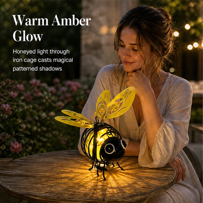Amberhive – Solar Bee Light with Heart-Shaped Wings Garden Ornament + 50% OFF