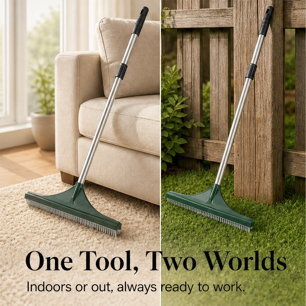 TurfCraft™ – Telescopic Wide-Head Grooming Rake for Turf, Carpet & Lawn + 50% OFF