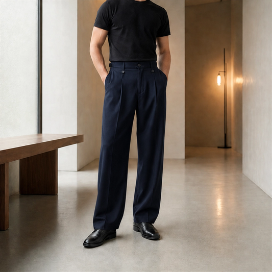 Beckford™ – Pleated Wide-Leg Suit Pants, Wrinkle-Resistant Drape Fabric + 50% OFF