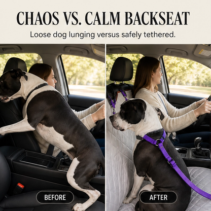 Anchorpaw™ – 2-in-1 Adjustable Dog Car Seat Belt & Walking Leash + 50% OFF