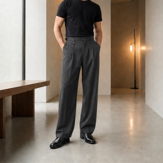 Beckford™ – Pleated Wide-Leg Suit Pants, Wrinkle-Resistant Drape Fabric + 50% OFF