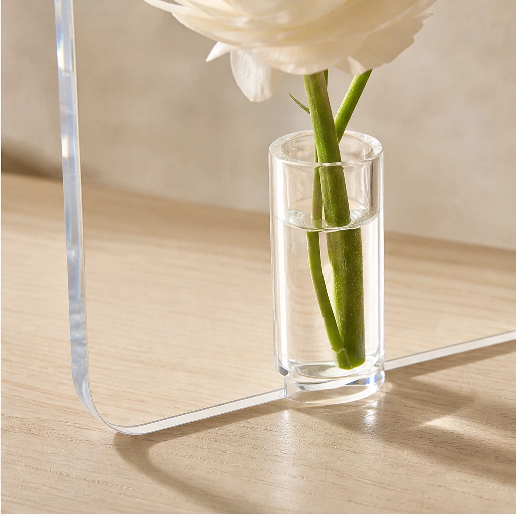 Lucent – Acrylic Frame Flower Vase, Clear Nordic Decor for Shelf & Table + 50% OFF