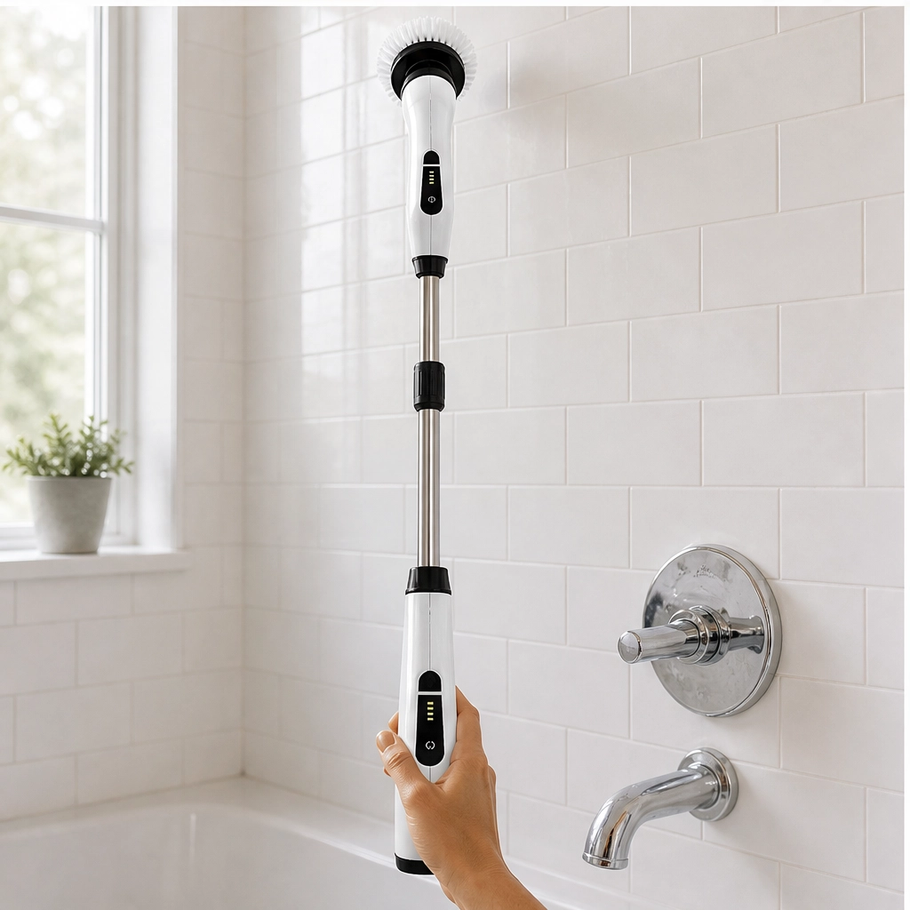 Gleam – Cordless Electric Spin Scrubber with 7 Brush Heads & Telescopic Handle + 50% OFF