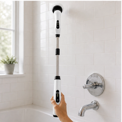 Gleam – Cordless Electric Spin Scrubber with 7 Brush Heads & Telescopic Handle + 50% OFF