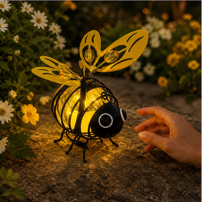 Amberhive – Solar Bee Light with Heart-Shaped Wings Garden Ornament + 50% OFF